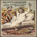 Cartoon: Hunt's Remedy - The great kidney & liver medicine. Never known to fail, 1870-1900.
